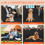 Happy Hound Travel Hard Base Dog Car Seat Cover | Waterproof Back Seat Protector for Cars, SUVs and Utes