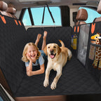 Happy Hound Travel Hard Base Dog Car Seat Cover | Waterproof Back Seat Protector for Cars, SUVs and Utes